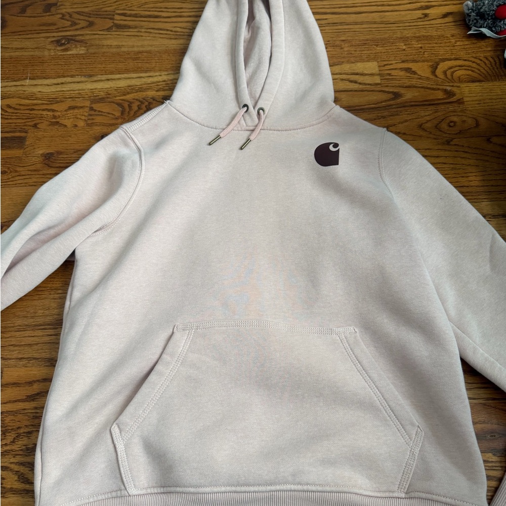 Carhartt Dusty Pink Logo Pullover Hoodie